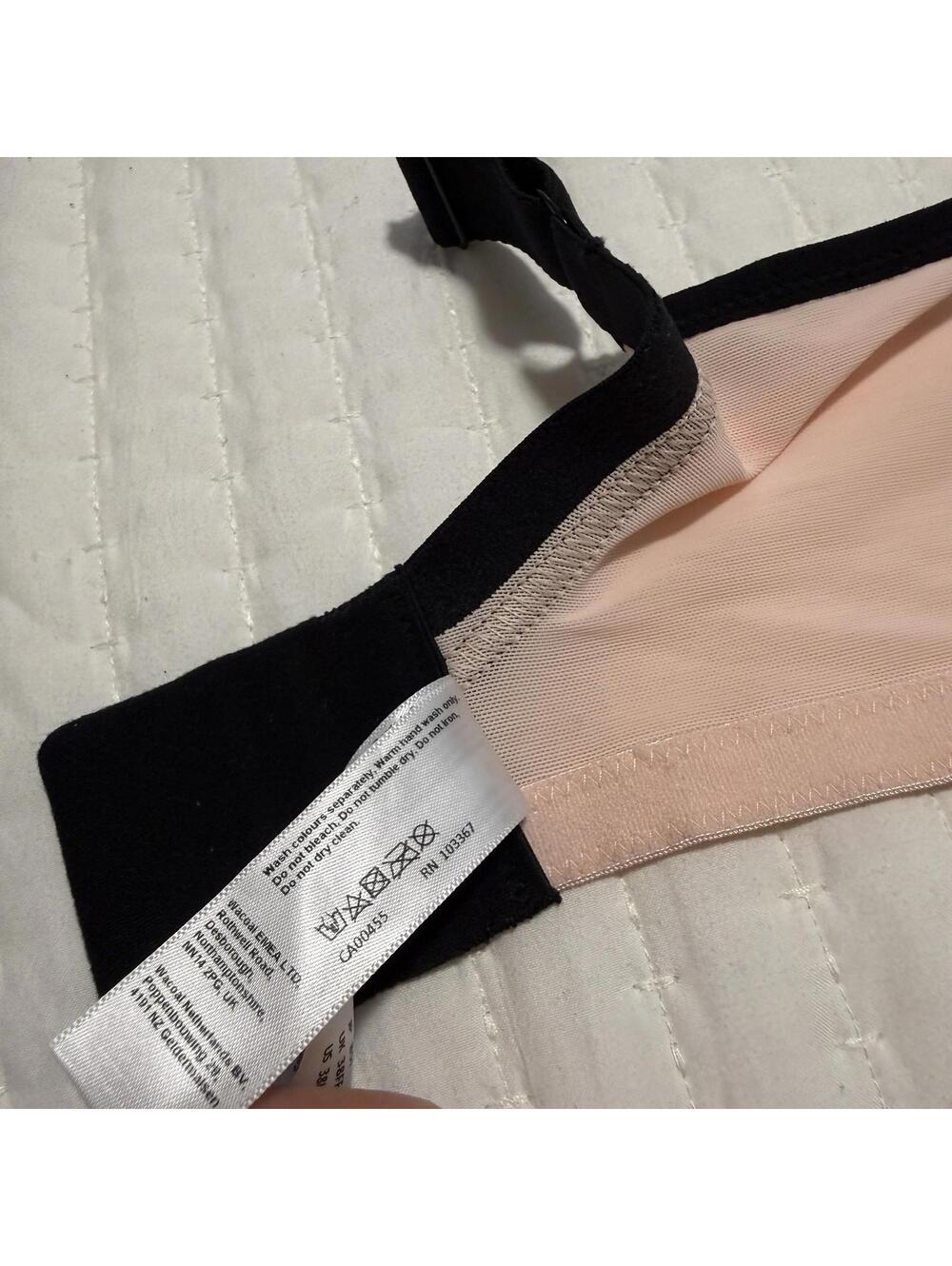 Elomi 38H Carrie Full-Figure Underwire Plunge Bra Lace & Mesh Pink Black NWT - Picture 8 of 13